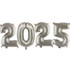 Balão Bexiga Numero Metalizado 2025 Ano Novo Reveillon Prata Dourado Rose Gold