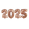Balão Bexiga Numero Metalizado 2025 Ano Novo Reveillon Prata Dourado Rose Gold