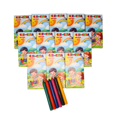50 Cx Giz de Cera Pequeno p/ Kit Festa Lembrancinha Infantil.