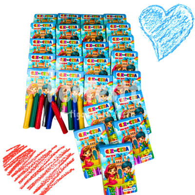 10 Mini Giz de Cera 5 Cores P/ Kit Festa Lembrancinha