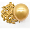 12 Balão Bexiga 14 Pol Big Gigante Dourado Cromado Metalizado  p/ Arco Desconstruído