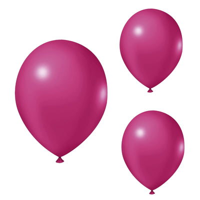 50 UnidBalão Bexiga Fucsia 9 Polegadas Látex Festa Decoração.