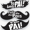 Kit 6 Enfeites Feliz Dia Dos Pais Bigode Plaquinha Festa