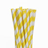 25 Unid Canudo De Papel Listrados Coloridos Descartável