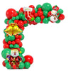 Kit Arco de Balão Bexiga Vermelho Verde Natal + 2 Balão Metalizado Decoração Festa