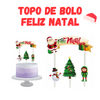 Topo de Festa Bolo Doce Natal Papai Noel Decoração Festa