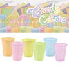 50 Unid Copo Descartável Plástico Candy Color Pastel 200 Ml Festa