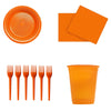 Kit Festa 200 Itens Descartáveis 50 Copo + 50 Garfinho + 50 Guardanapo + 50 Pratinho