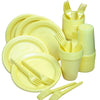 Kit 150 Itens Festa 50 Garfinho + 50 Pratinho + 50 Copo Descartaveis Candy Color