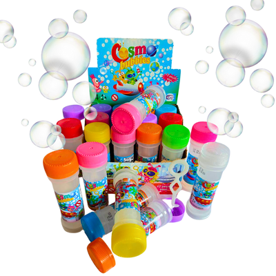 Kit 12 Massinha de Modelar + 12 Bolha de Sabão + 24 Cortador de Massinha + 12 Maletinha de Acrílico Lembrancinha