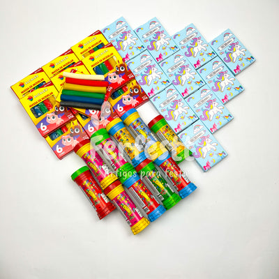 10 Massinha de Modelar + 10 Bolha Sabão + 10 Jogo Memoria Infantil Kit Festa Lembrancinha