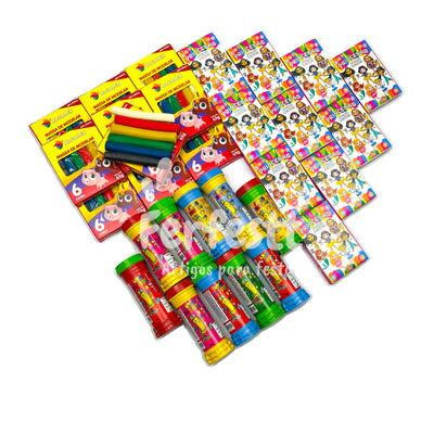 10 Massinha de Modelar + 10 Bolha Sabão + 10 Jogo Memoria Infantil Kit Festa Lembrancinha