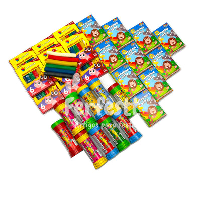 10 Massinha de Modelar + 10 Bolha Sabão + 10 Jogo Memoria Infantil Kit Festa Lembrancinha