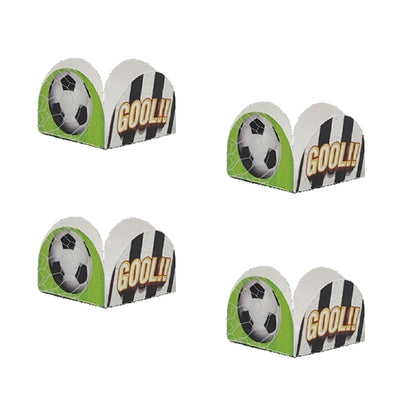 Kit 50 Forminha 4 Pétalas p/ Doces Futebol Gol
