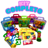 Kit 15 Massinha de Modelar + 15 Bolha de Sabão + 30 Cortador de Massinha + 15 Maletinha de Acrílico Lembrancinha