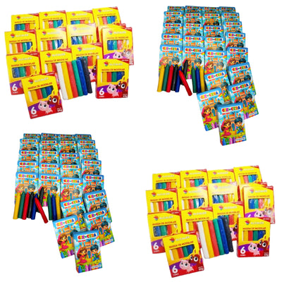 10 Cx Massinhade Modelar + 10 Cx Giz de Cera p/ Kit Festa Lembrancinha Infantil