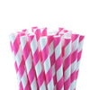 25 Unid Canudo De Papel Listrados Coloridos Descartável