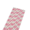 25 Unid Canudo De Papel Listrados Coloridos Descartável
