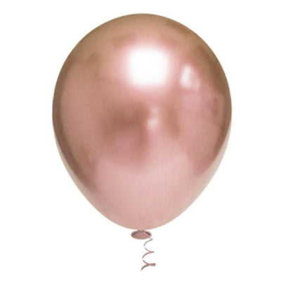 12 Balão Bexiga 14 Pol Rose Gold Cromado Metal Big Gigante