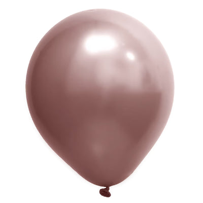 12 Balão Bexiga 14 Pol Rose Gold Cromado Metal Big Gigante