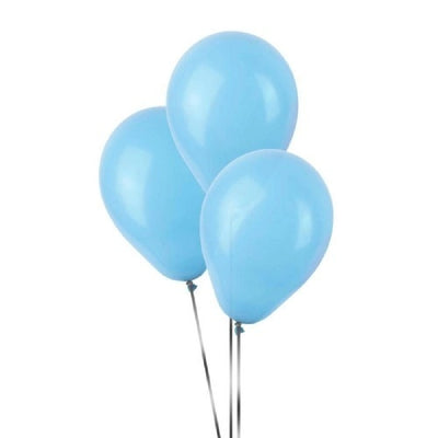 50 UnidBalão Bexiga Azul Claro 9 Polegadas Látex Festa Decoração.