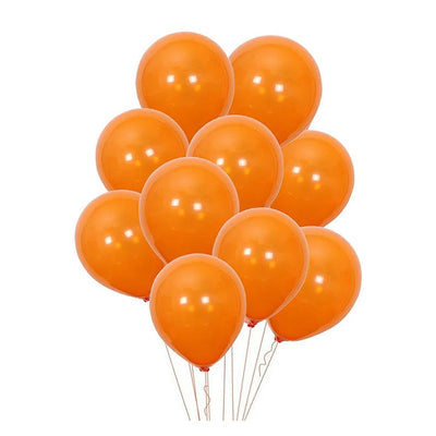 50 Unidades Bexiga Balão Laranja 7 Polegadas Látex Decoração Festa