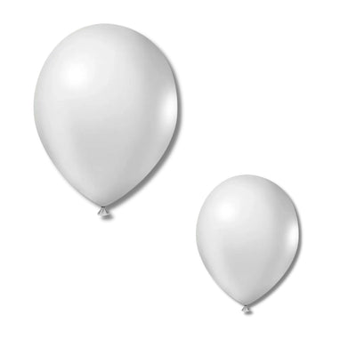 12 Unid - Balão Bexiga Branco 14 Pol Grande p/ Arco Desconstruido