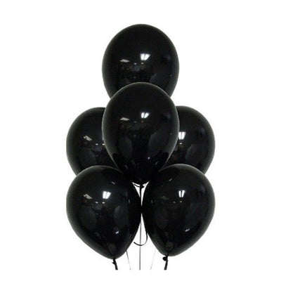 50 Unidades Bexiga Balão Preto 7 Polegadas Látex Decoração Festa