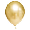 12 Balão Bexiga 14 Pol Big Gigante Dourado Cromado Metalizado  p/ Arco Desconstruído