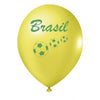 25 Unid Balão Amarelo Brasil Bexiga 9 Pol Copa Decoração