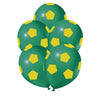 25 Unid Balão Bexiga Bola de Futebol Verde e Amarelo Festa Comemoração