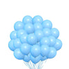 50 Unidades Bexiga Balão Azul Claro 8 Polegadas Látex Decoração Festa