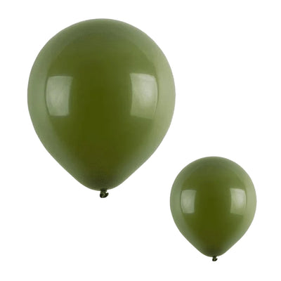 12 Unid - Balão Bexiga Big Grande Arco Desconstruido Verde Militar 14 Pol