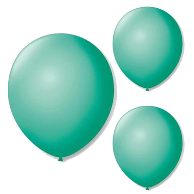 50 Unidades Bexiga Balão Verde Tiffany 8 Polegadas Látex Decoração Festa