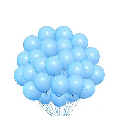 50 UnidBalão Bexiga Azul Claro 9 Polegadas Látex Festa Decoração.