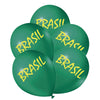 25 Unid Balão Verde Brasil Bexiga Latex 9 Pol Copa Decoração