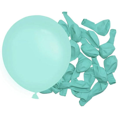 50 Unidades Bexiga Balão Azul Tiffany 8 Polegadas Látex Decoração Festa