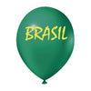 25 Unid Balão Verde Brasil Bexiga Latex 9 Pol Copa Decoração