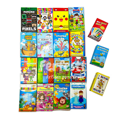 5 Cx Jogo da Memoria Infantil p/ Kit Festa Lembrancinha Educativo Didatico