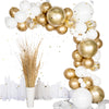 Arco Balão Bexiga Ano Novo Branco + Dourado Metalizado Cromado Decoração