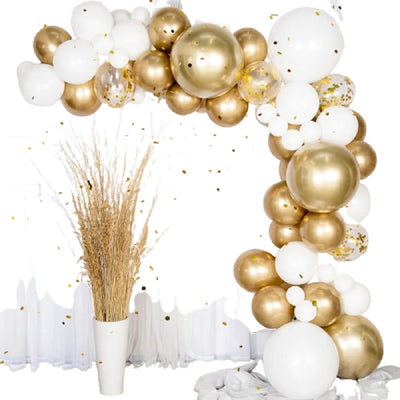 50 Balão Branco 8 pol+ 25 Balão Dourado Metalizado Rose Gold Prata Ano Novo.