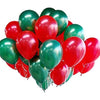 25 Verde Metalizado + 25 Vermelho Cromado - Balão 5 Pol Festa Natal