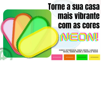 Bandeja Neon Para Doces Brilha Na Luz Negra