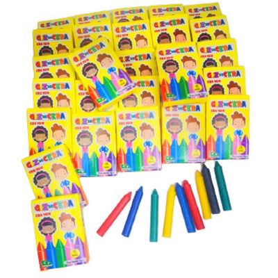 Kit 35 Livrinho Revistinha Colorir Pintar + 35 Cx Giz de Cera Kit Festa Lembrancinha Infantil