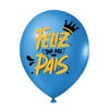 25 Unid Balão Bexiga Feliz Dia dos Pais Azul 9 Pol