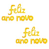 Kit Balão Metalizado Feliz Ano Novo Dourado Reveillon