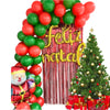50 Balão Verde + 50 Vermelho + 1 Fita Arco Bexiga Arco Organico Natal