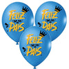 25 Unid Balão Bexiga Feliz Dia dos Pais Azul 9 Pol